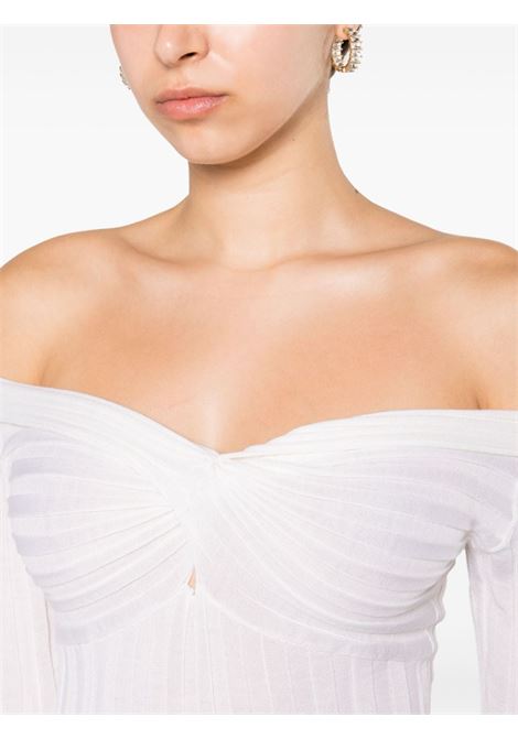 Top a coste con dettagli twist in bianco - donna PHILOSOPHY DI LORENZO SERAFINI | A091407050002